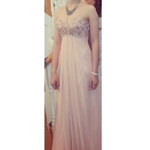 Elegant Pink Peach Prom Dress